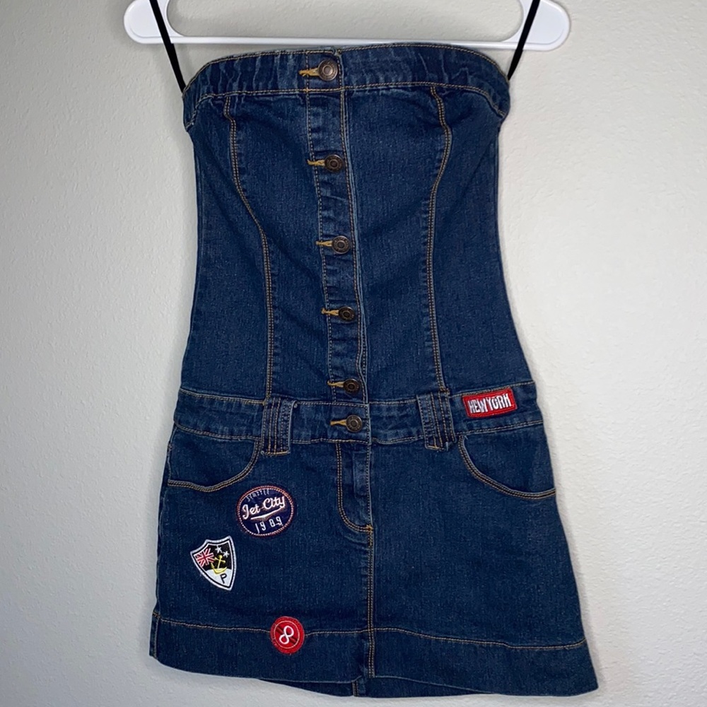 LITZ Denim Sleeveless Button Up Dress Woman’s size small